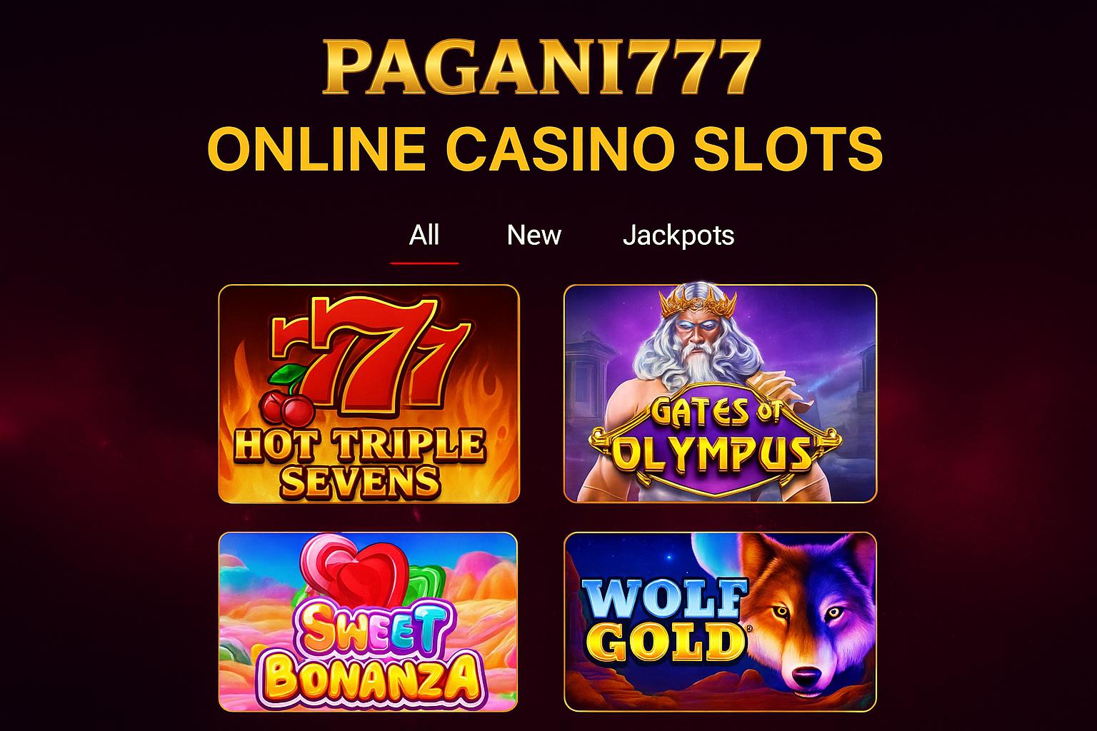 Jogos de Slot no Casino Online PAGANI777