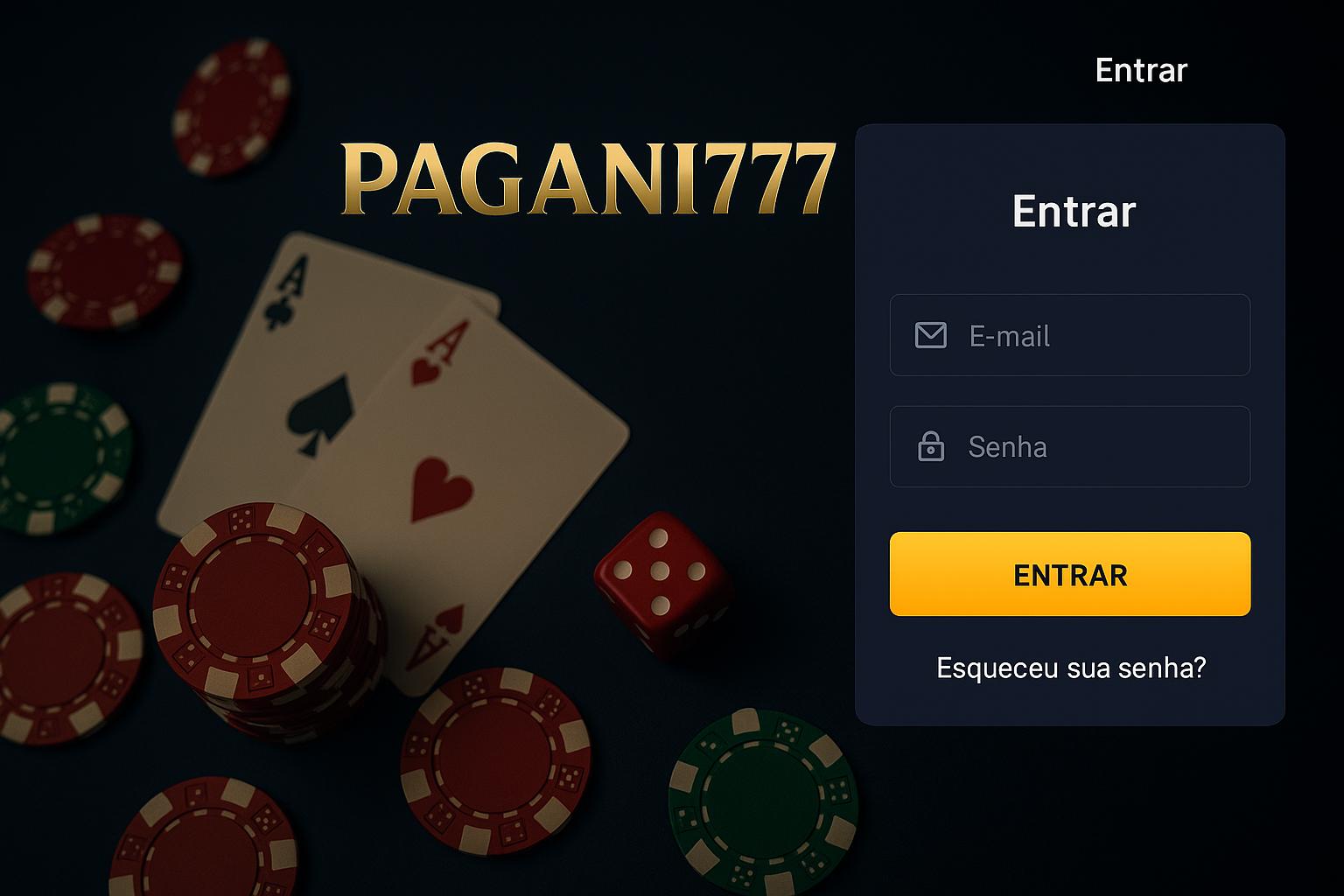 Login no Cassino PAGANI777